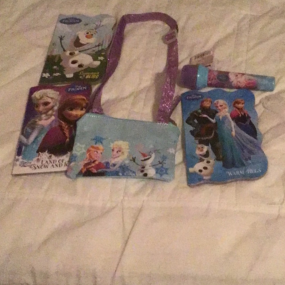 Frozen Microphone mp3, purse, & books bundle🐨🥮
